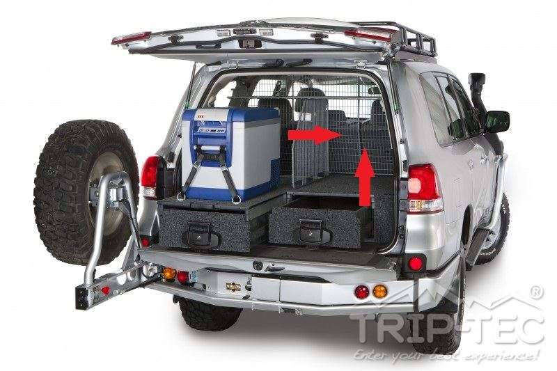 Laderaumschutzgitter für TOYOTA | | J120 Fahrzeugzubehör | CRUISER LAND Cruiser J 120 Land Schubladen-Systeme für Toyota | TRIP-TEC